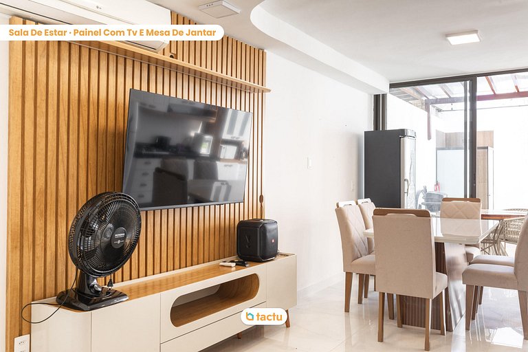 Duplex luxo em condomínio ao lado da praia