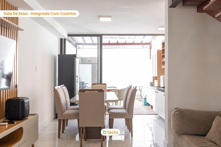 Duplex luxo em condomínio ao lado da praia