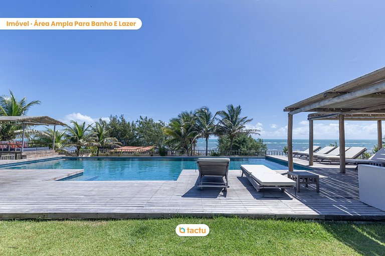 Casa Frente Vista Mar Fortim Ceará Luxosa com 6 Quartos Kite