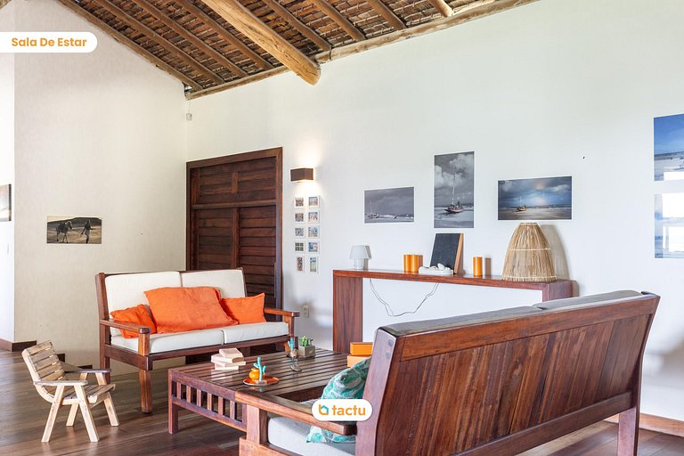 Casa Frente Vista Mar Fortim Ceará Luxosa com 6 Quartos Kite
