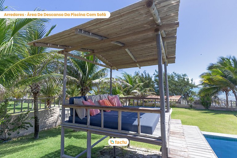 Casa Frente Vista Mar Fortim Ceará Luxosa com 6 Quartos Kite