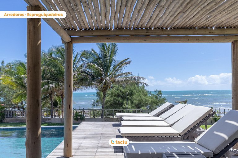 Casa Frente Vista Mar Fortim Ceará Luxosa com 6 Quartos Kite
