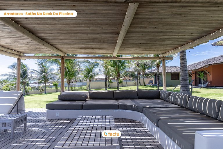 Casa Frente Vista Mar Fortim Ceará Luxosa com 6 Quartos Kite