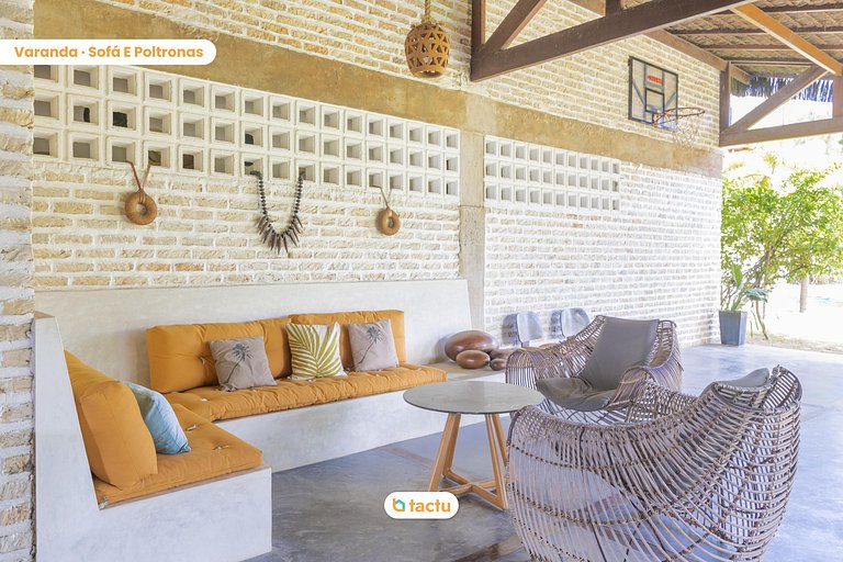 Vila Fatecha: Conforto e privacidade frente mar
