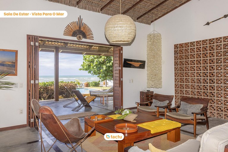 Vila Fatecha: Conforto e privacidade frente mar