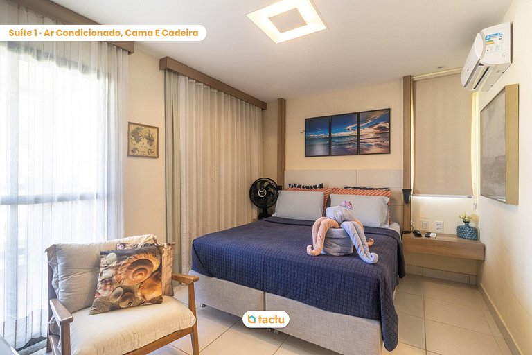 Bangalô TÉRREO 70 m2 FRENTE MAR no VG Sun Cumbuco por Tactu