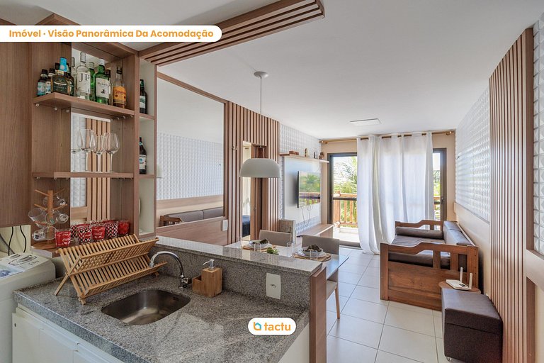 Studio with balcony at VG Sun Cumbuco by Tactu