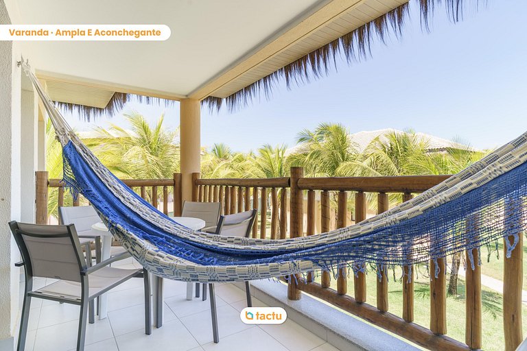 Apartamento com linda vista jardim e mar no VG Sun