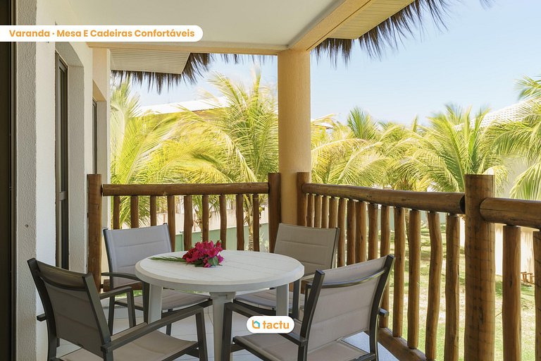 Apartamento com linda vista jardim e mar no VG Sun