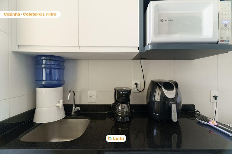 Apartamento com linda vista jardim e mar no VG Sun