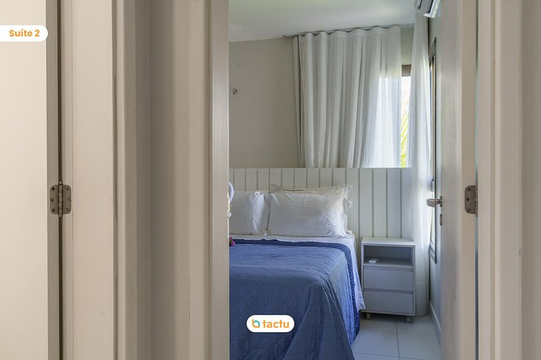 Apartamento com linda vista jardim e mar no VG Sun