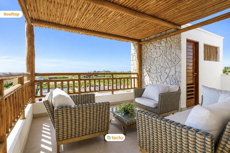 Vila de lujo en Fortim: tenis de playa y piscina