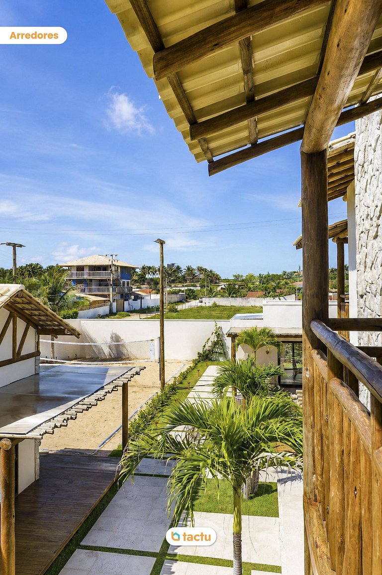 Vila de lujo en Fortim: tenis de playa y piscina