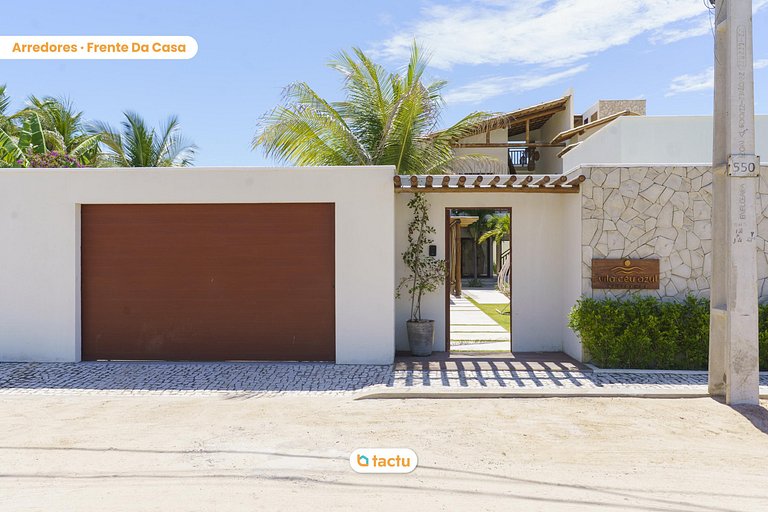 Vila de lujo en Fortim: tenis de playa y piscina