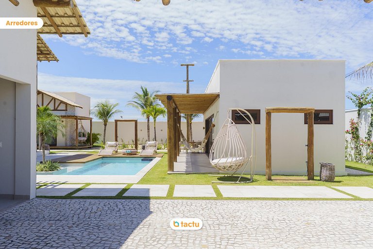 Vila de Luxo em Fortim: Beach Tennis e Piscina