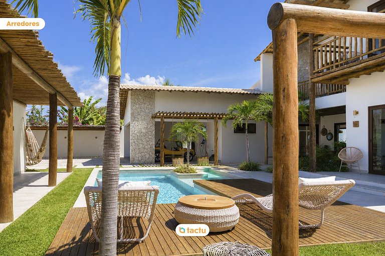 Vila de Luxo em Fortim: Beach Tennis e Piscina