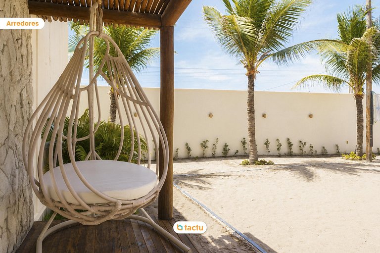 Vila de lujo en Fortim: tenis de playa y piscina