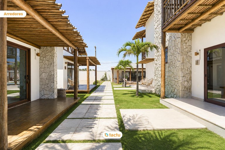 Vila de Luxo em Fortim: Beach Tennis e Piscina