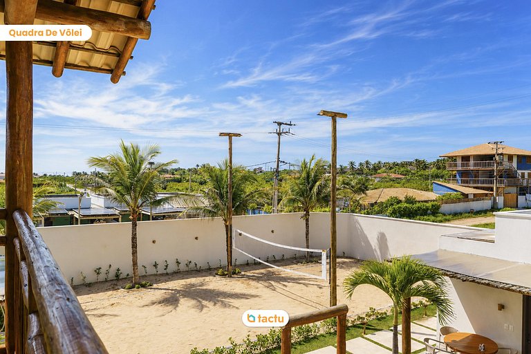 Vila de lujo en Fortim: tenis de playa y piscina