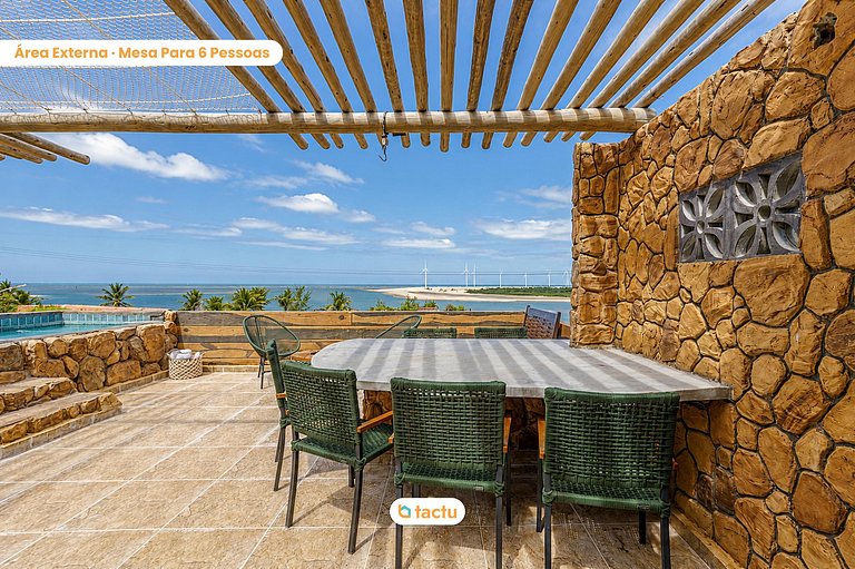 Casa Cocar com Piscina e Rooftop em Fortim