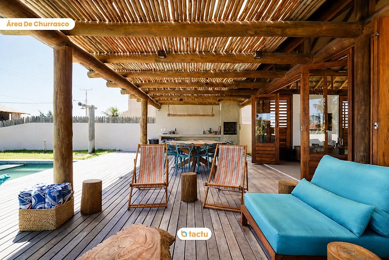 Casa 061:com Piscina e ideal para Grupos no Fortim